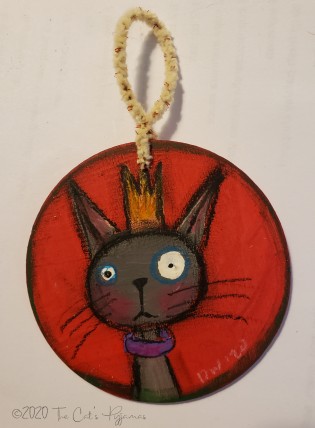 Queen Gray Kitty ornament